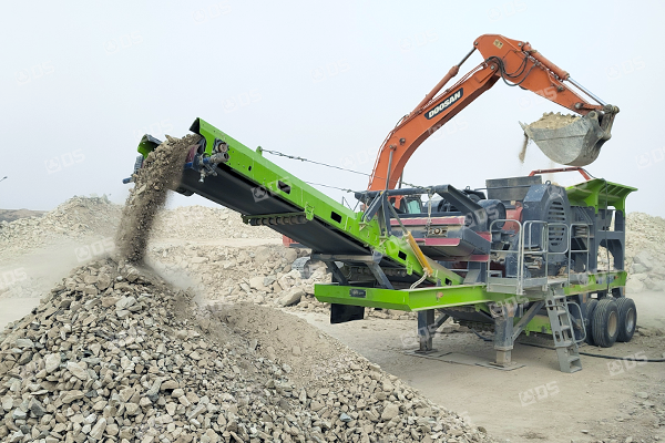 WJ tire-type mobile jaw crusher